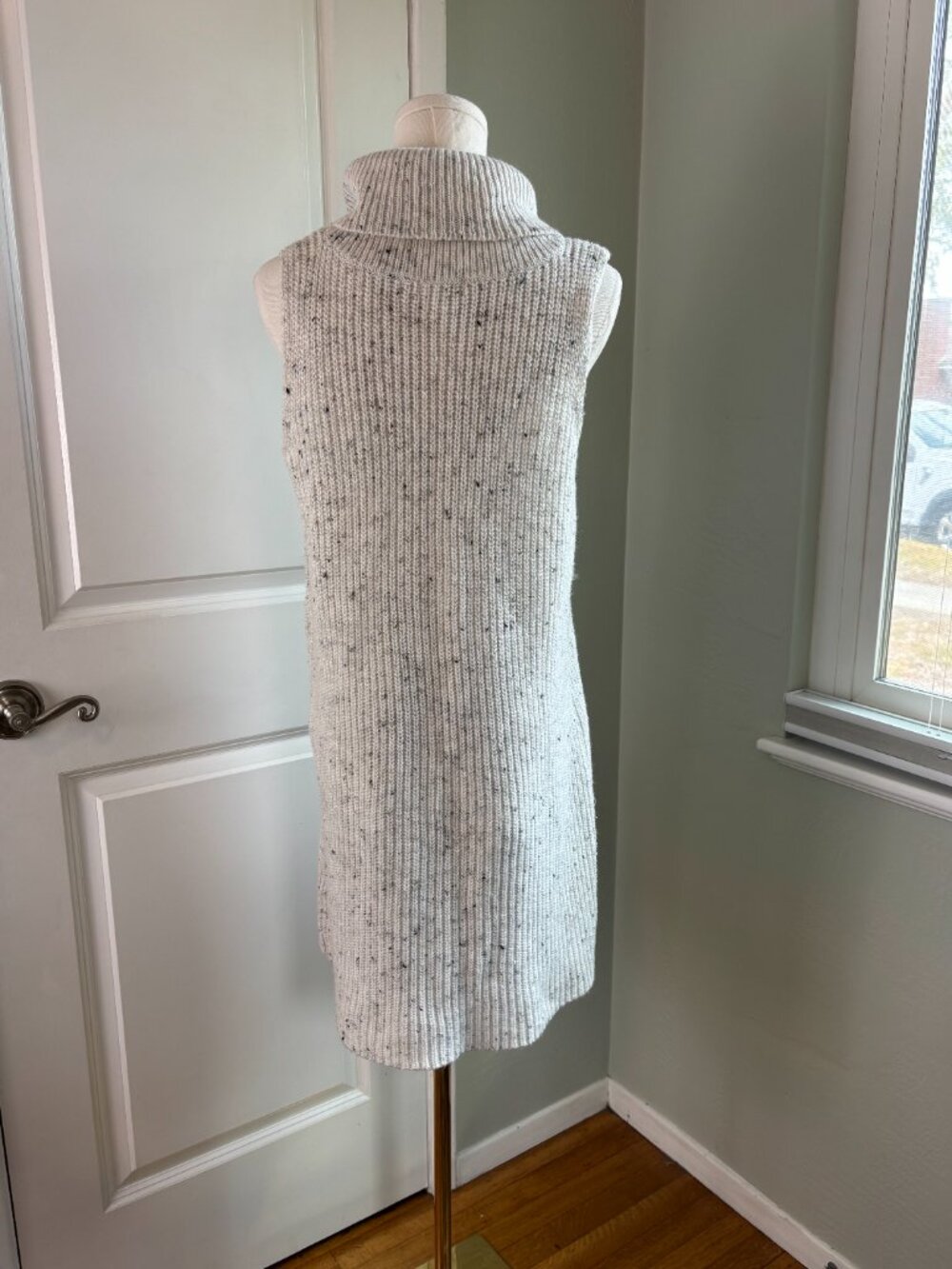 Bundle 2/$30! Leith Sleeveless Cowl Neck Sweater Dress Tunic Medium Oatmeal - Picture 5 of 12